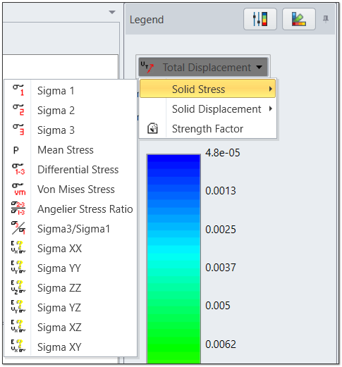 Data type drop-down menu