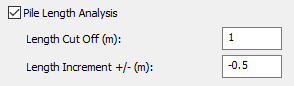 Pile Length Analysis Section