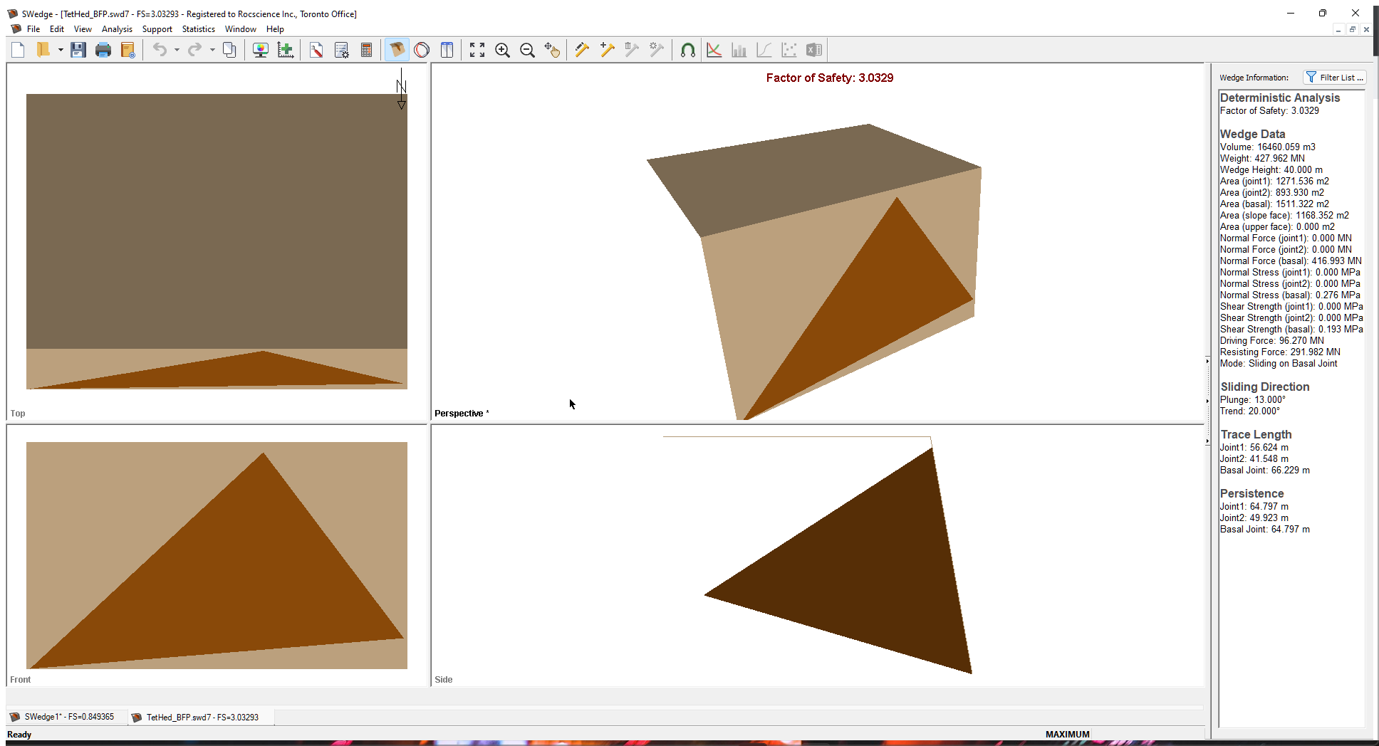 Socket Wedges slope crest